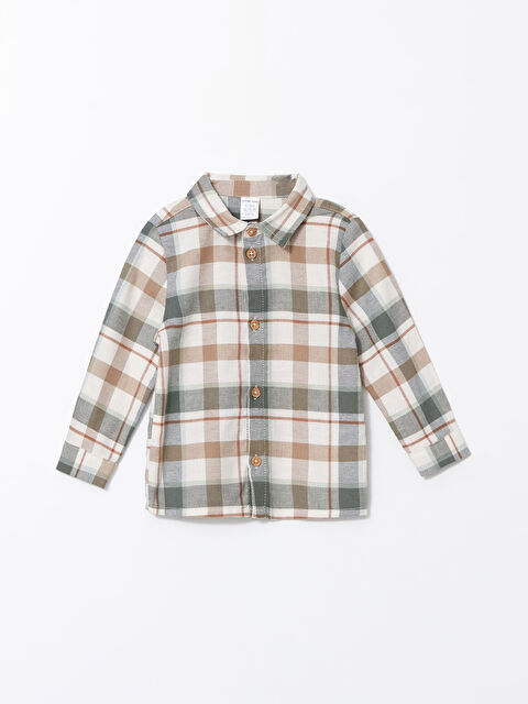 LCW baby Uzun Kollu Ekose Erkek Bebek Gömlek - W4CQ39Z1-LLY