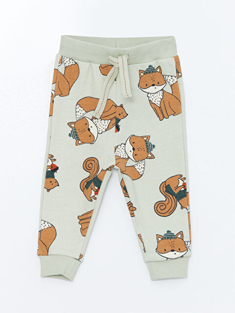 LCW baby Beli Lastikli Baskılı Erkek Bebek Jogger Eşofman Altı - W4CR34Z1-LRL