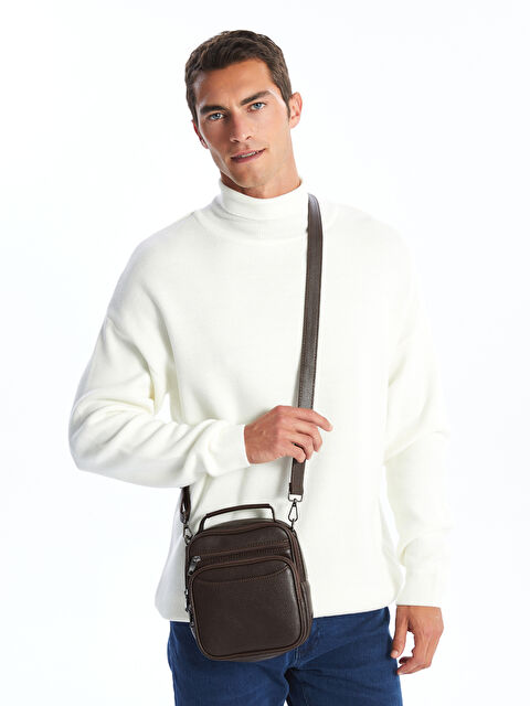 LCW ACCESSORIES Deri Görünümlü Erkek Çapraz Çanta - W4CS43Z8-YJT