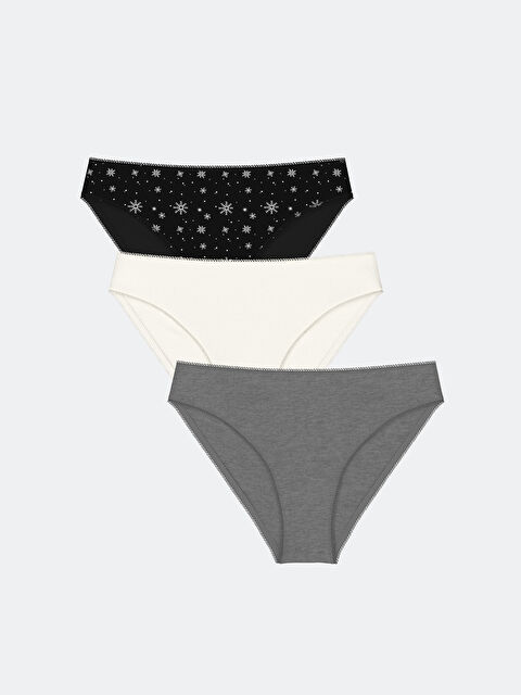 LCW DREAM Desenli Bikini Külot 3'lü - W4CT21Z8-LQJ