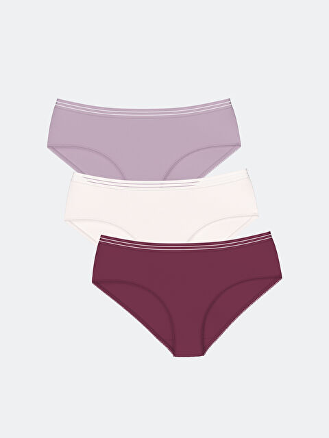 LCW DREAM Çizgili Hipster Külot 3'lü - W4CT31Z8-HMT