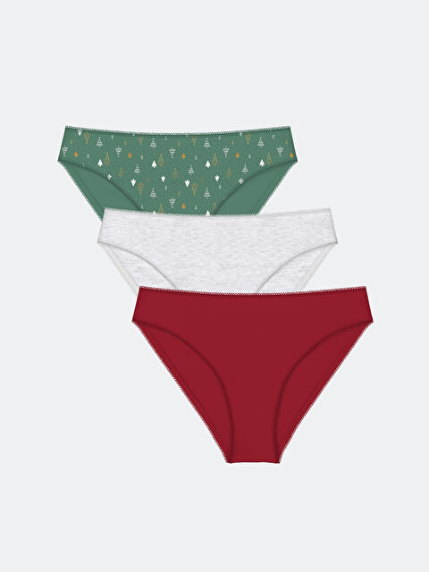 LCW DREAM Baskılı Bikini Külot 3'lü - W4CT37Z8-LRK