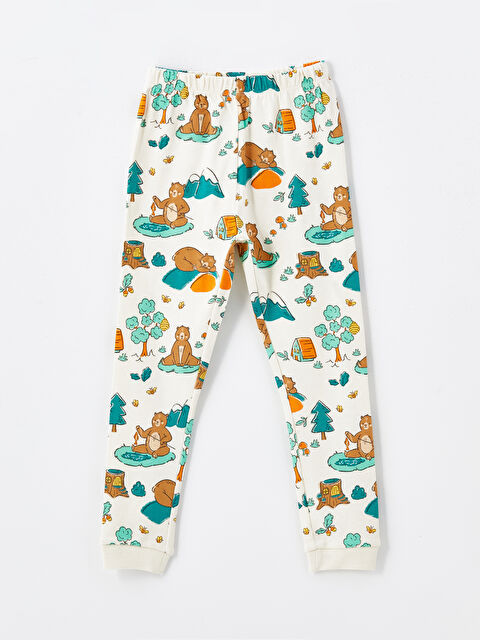 LCW baby Beli Lastikli Baskılı Erkek Bebek Pijama Alt - W4CU20Z1-LRA