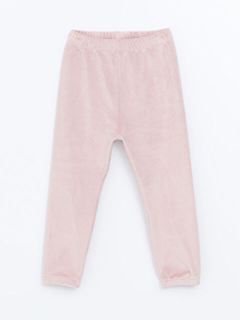 LCW baby Beli Lastikli Kız Bebek Kadife Jogger Eşofman Altı - W4CU51Z1-G3K