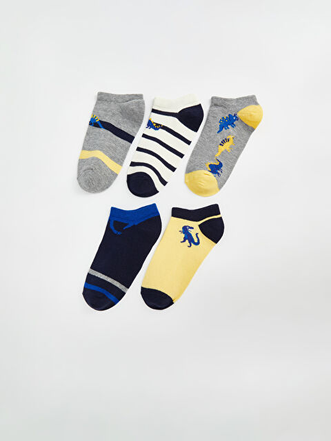 LCW Kids Desenli Erkek Çocuk Patik Çorap 5'li - W4CV10Z4-K00
