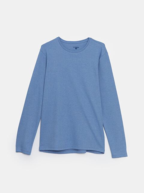 LC WAIKIKI Bisiklet Yaka Uzun Kollu Erkek Pijama Üst - W4CV46Z8-KDW