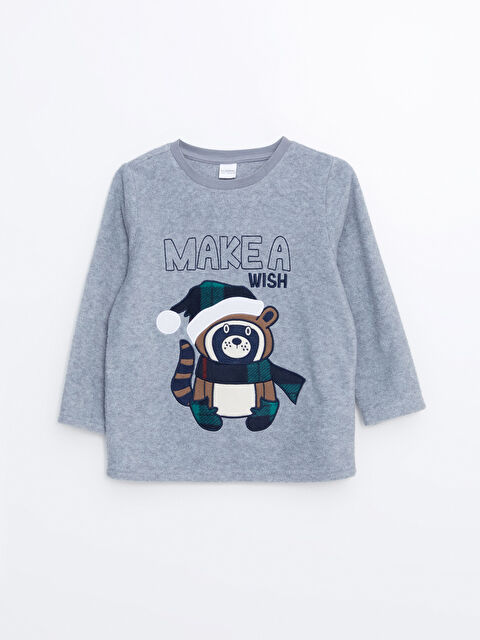 LCW Kids Bisiklet Yaka Polar Erkek Çocuk Pijama Üst - W4CV90Z4-LAK