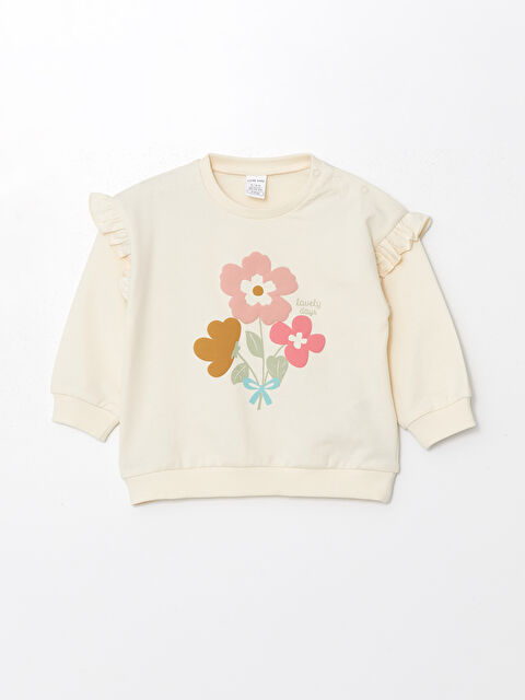 LCW baby Baskılı Kız Bebek Tişört - W4CY94Z1-FDL