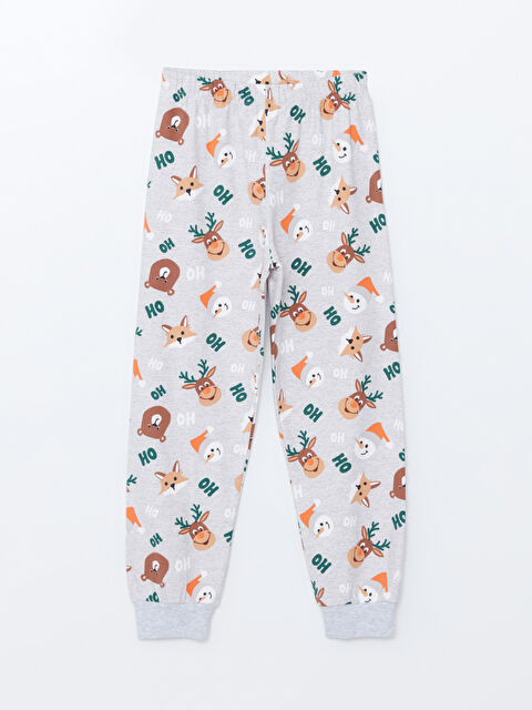 LCW Kids Beli Lastikli Yılbaşı Temalı Erkek Çocuk Pijama Alt
