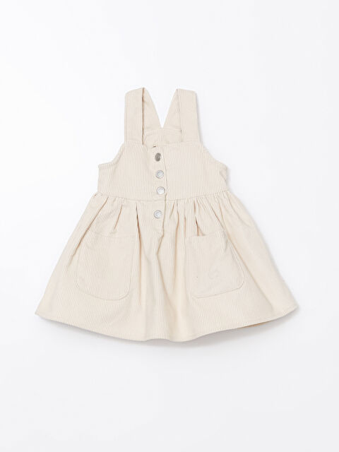 LCW Kids Kare Yaka Kadife Kız Çocuk Elbise - W4DB90Z1-R9J