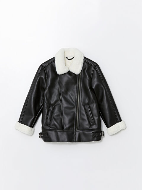 LCW Kids Kız Çocuk Deri Görünümlü Mont - W4DE62Z4-CVL