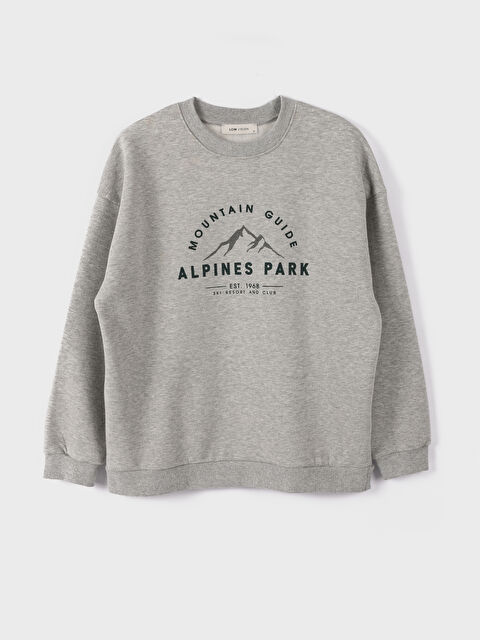 LCW Vision Crew Neck Printed Women's Sweatshirt - W4DE79Z8-JMD