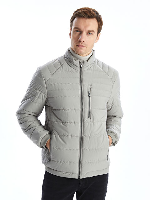 LCWAIKIKI Classic Standart Kalıp Dik Yaka Erkek Şişme Mont - W4DF38Z8-G6E