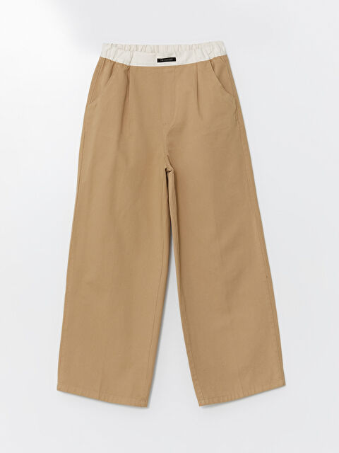 LCW Kids Beli Lastikli Wideleg Kız Çocuk Pantolon - W4DF56Z4-YMA