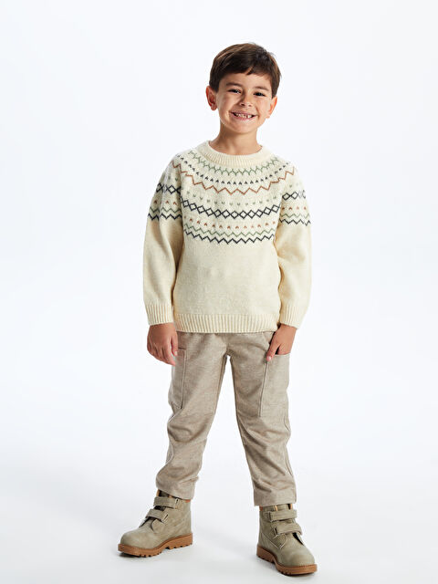 LCW Kids Beli Lastikli Baskılı Erkek Çocuk Jogger Pantolon - W4DI97Z1-YK0