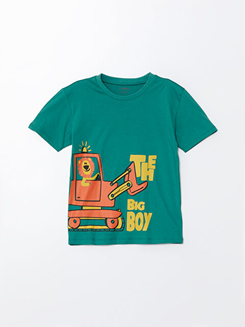 LCW Kids Bisiklet Yaka Kısa Kollu Erkek Bebek Tişört - W4DJ37Z1-GSG