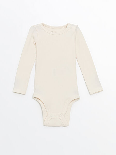 LCW baby Bisiklet Yaka Erkek Bebek Çıtçıtlı Body - W4DK27Z1-SEZ