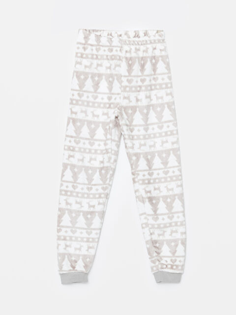 LCW Kids Beli Lastikli Yılbaşı Temalı Kız Çocuk Pijama Altı - W4DL83Z4-LU8