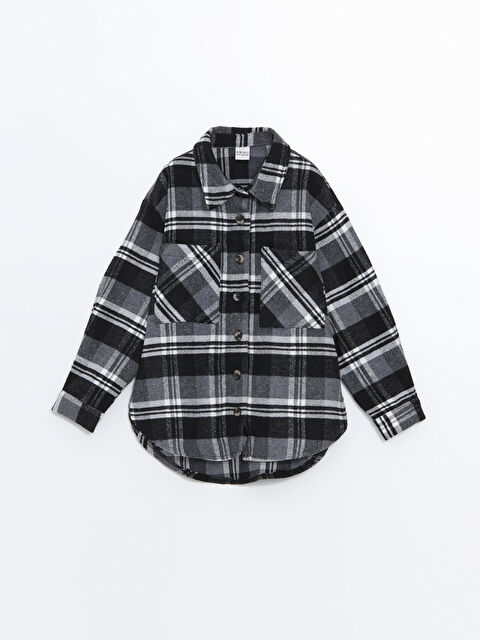 LCW Kids Plaid Girls' Shirt Jacket - W4DN35Z4-SZ4