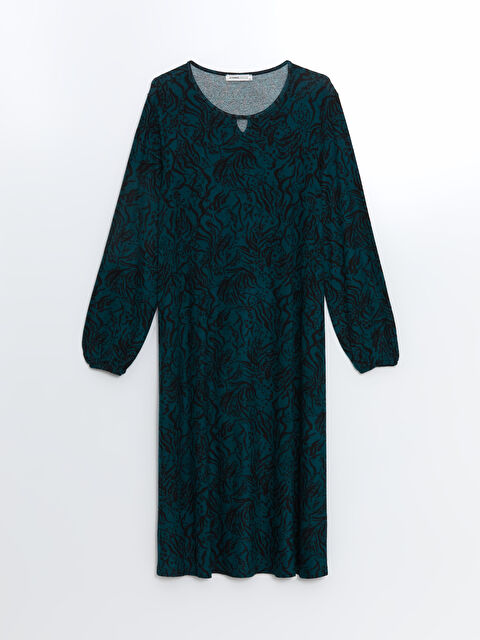 LCW Grace Bisiklet Yaka Desenli A Kesim Elbise - W4DN39Z8-774