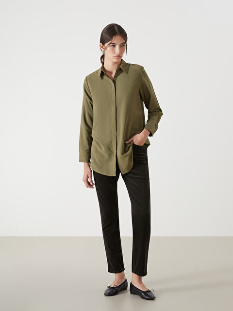 LCWAIKIKI Classic Dar Fit Kadife Kadın Pantolon - W4DO02Z8-D6G