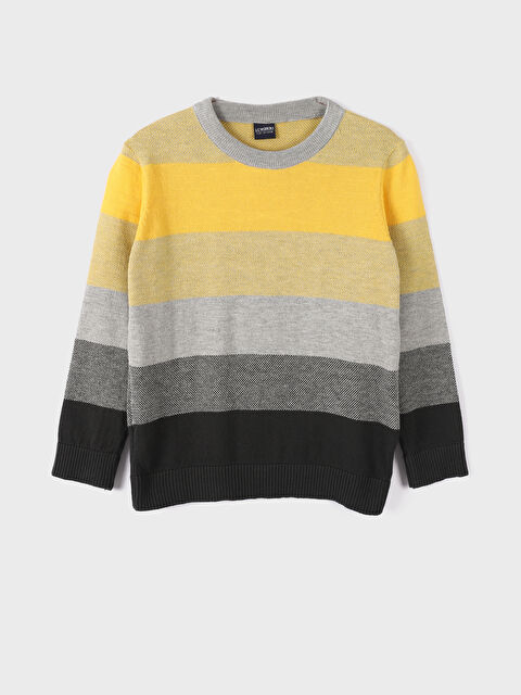 LCW Kids Pull-over en Maille pour Garçons à Col Rond et Bloc de Couleurs - W4DO11Z4-LKF