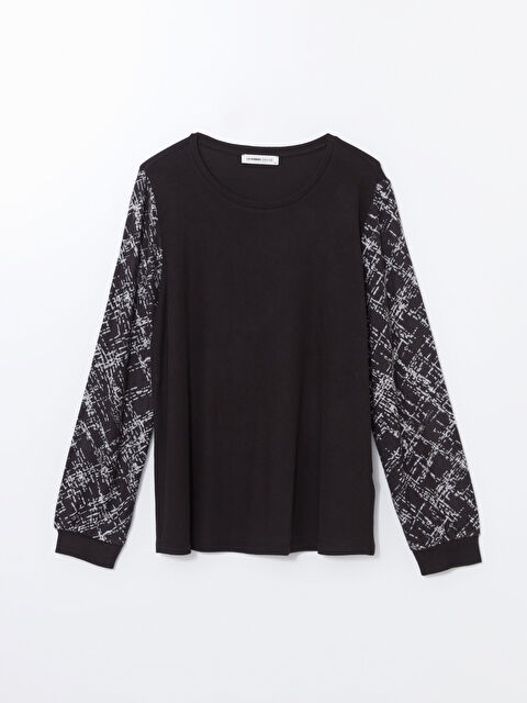 LCW Grace Bisiklet Yaka Desenli Kadın Bluz - W4DO67Z8-L8N