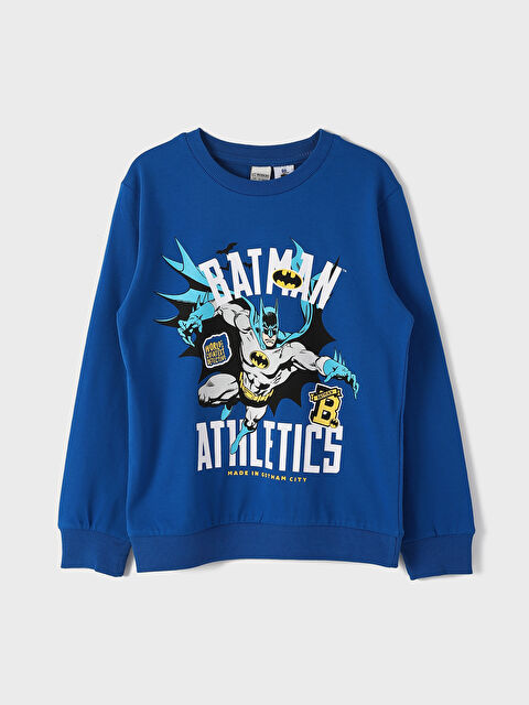 LCW Kids Crew Neck Batman Printed Long Sleeve Boys' T-Shirt - W4DO71Z4-JUF