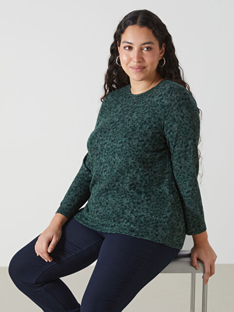 LCW Grace Bisiklet Yaka Desenli Kadın Bluz - W4DO92Z8-LRR