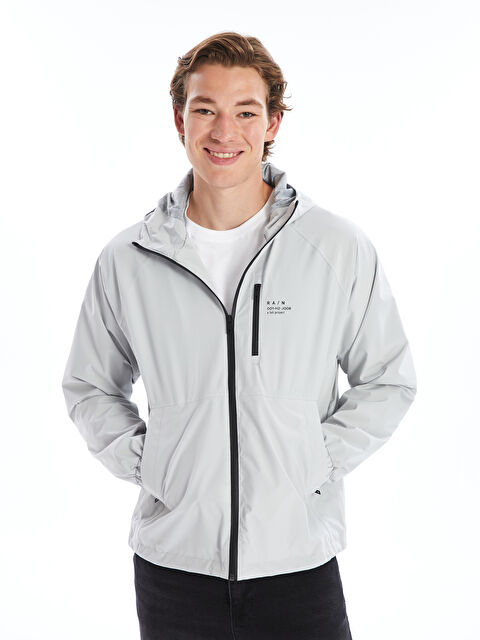 XSIDE Standart Kalıp Kapüşonlu Erkek Yağmurluk - W4DP00Z8-VKT