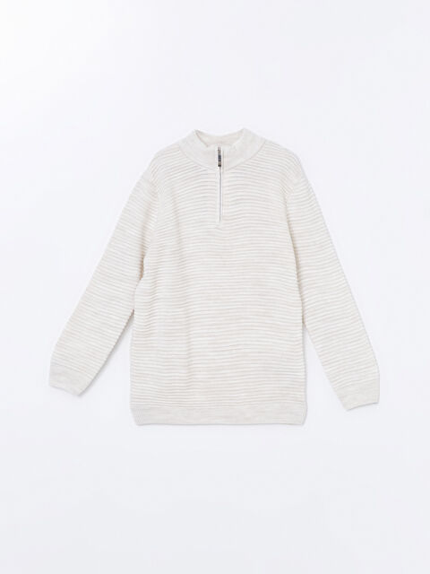 LCW Vision Dik Yaka Basic Uzun Kollu Erkek Çocuk Triko Kazak - W4DQ31Z4-HZZ