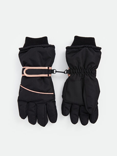 LCW ACCESSORIES Kilit Detaylı Cırt Cırtlı Kız Çocuk Kar Eldiveni - W4DR98Z4-HUC