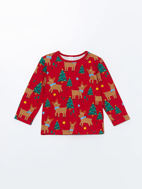 LCW baby Yılbaşı Temalı Erkek Bebek Pijama Üst - W4DS03Z1-LTQ