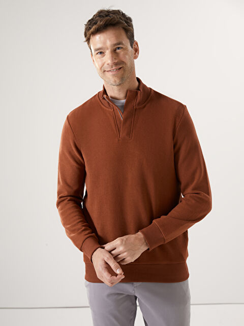 LCWAIKIKI Classic Dik Yaka Erkek Sweatshirt - W4DS21Z8-YJW