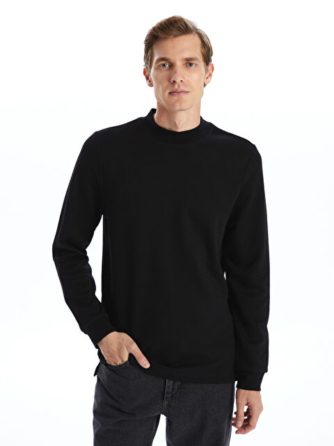 LCWAIKIKI Classic Dik Yaka Erkek Sweatshirt - W4DS43Z8-CVL
