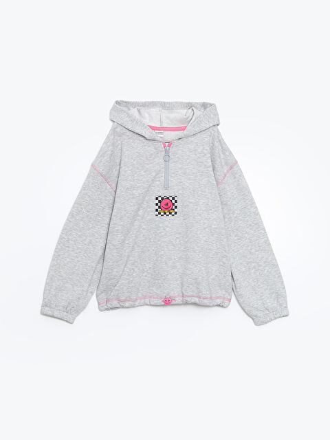 LCW Kids Kapüşonlu Kız Çocuk Kalın Sweatshirt - W4DV21Z4-CT3