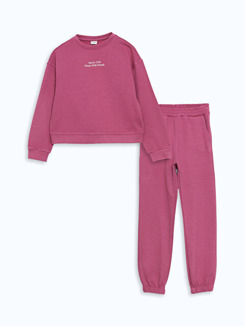 LCW Kids Bisiklet Yaka Kız Çocuk Eşofman Takım - W4DV26Z4-GX1