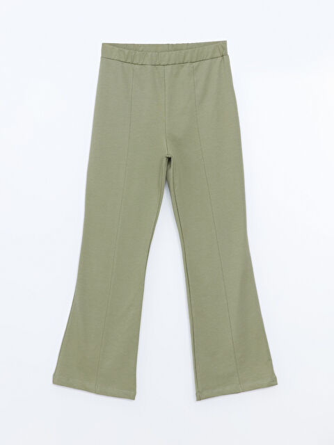 LCW Kids Elasticated Waist Girls' Flared Leg Leggings - W4EA23Z4-GUY