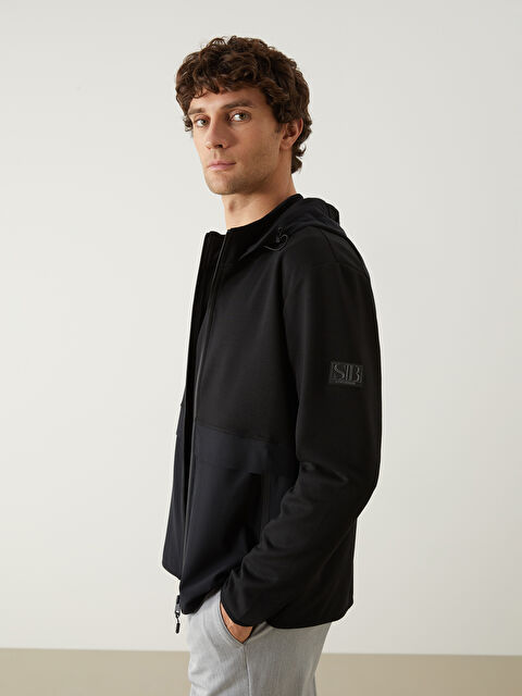 SOUTHBLUE Kapüşonlu Uzun Kollu Erkek Fermuarlı Sweatshirt - W4EA44Z8-CVL