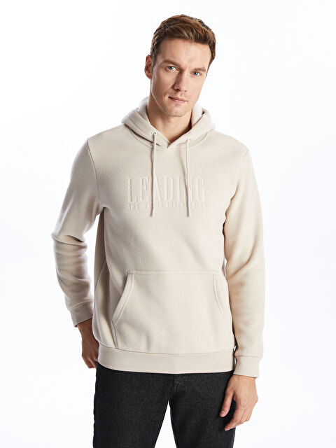 LCW Casual Baskılı Uzun Kollu Erkek Hoodie - W4EB32Z8-RTC