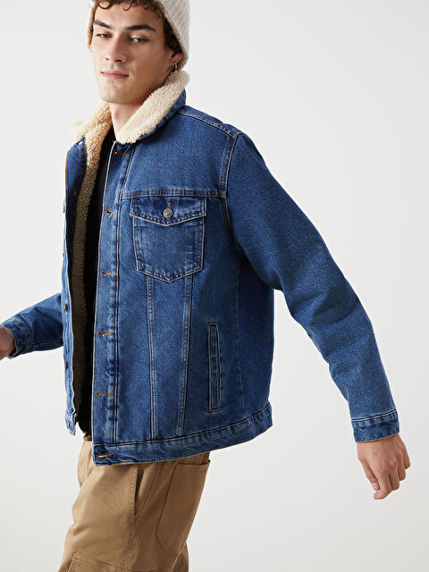 XSIDE Slim Fit Erkek Jean Ceket - W4EB92Z8-H45