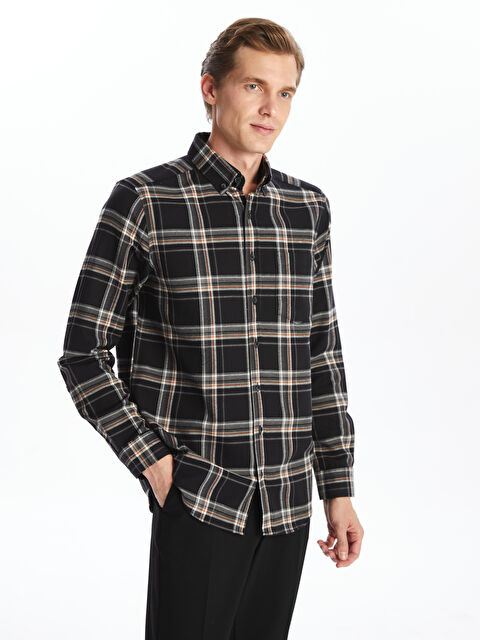 LCWAIKIKI Classic Regular Fit Uzun Kollu Ekose Gabardin Erkek Gömlek - W4EC33Z8-LKX