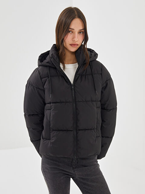 LCW Vision Kapüşonlu Kadın Şişme Mont - W4EC72Z8-CVL