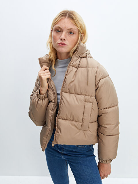 LCW Vision Kapüşonlu Kadın Şişme Mont - W4EC72Z8-YJ3