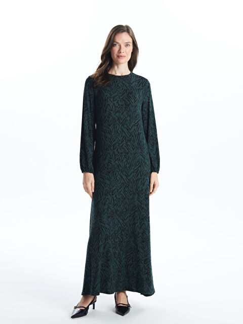 LCW Grace Bisiklet Yaka Desenli Elbise - W4EC78Z8-LS6