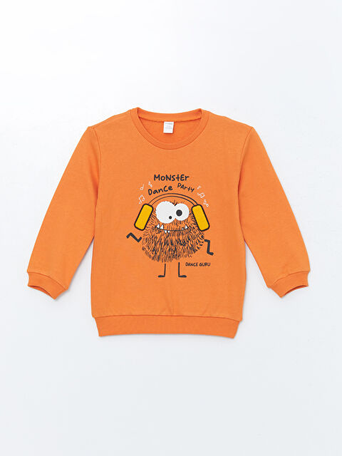 LCW Kids Bisiklet Yaka Erkek Çocuk Sweatshirt - W4EC85Z1-GE5