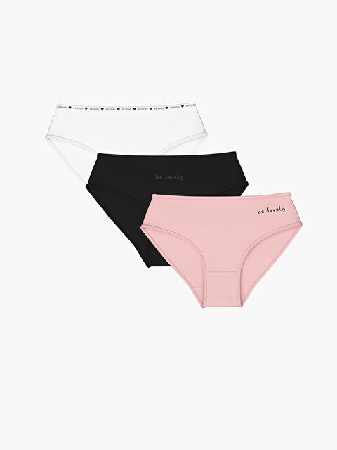 LCW Kids Baskılı Kız Çocuk Külot 3'lü - W4EE35Z4-Q6K