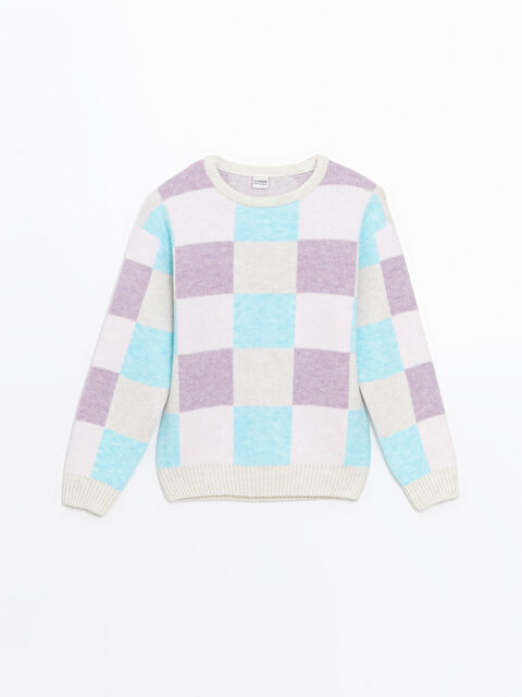 LCW Kids Bisiklet Yaka Kız Çocuk Triko Kazak - W4EF32Z4-MJQ