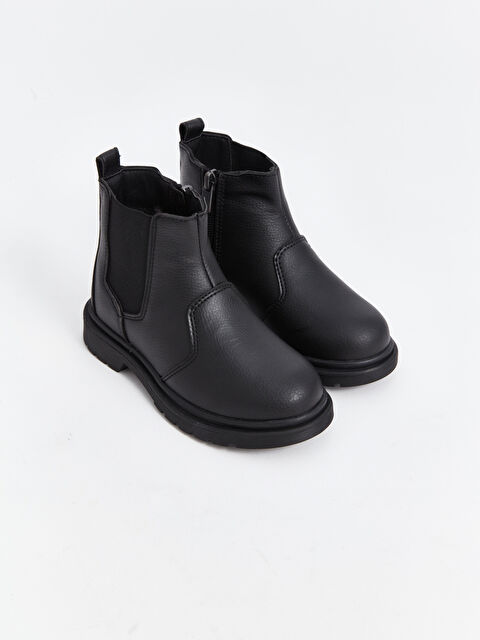 LCW STEPS Deri Görünümlü Erkek Çocuk Bot - W4EH11Z4-HUC