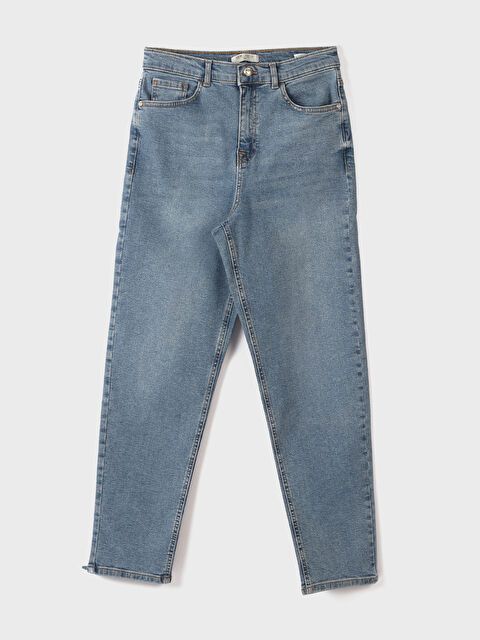 LCW Jeans Mom Fit Pocket Detailed Women's Jeans - W4EH45Z8-311